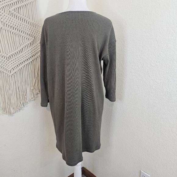 Free People Beach Olive Green Phoenix Ribbed Tunic! Size Medium. - Picture 3 of 8